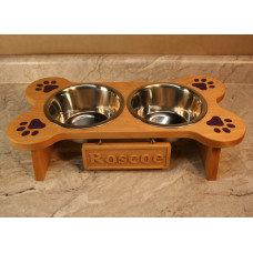 Small Double Dog Bowl Feeder