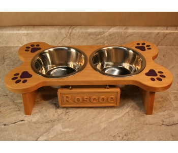 Small Double Dog Bowl Feeder