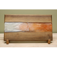 Walnut Stirling Orange and Pure White Small Charcuterie Board Walnut Stirling Orange and Pure White Small Charcuterie Board