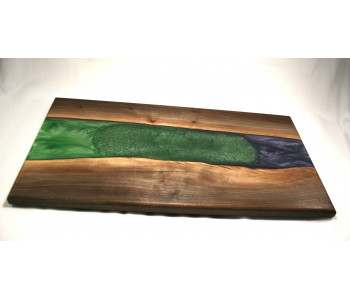 Walnut Enchanted Forest and Golden Purple Rain Large Charcuterie Board