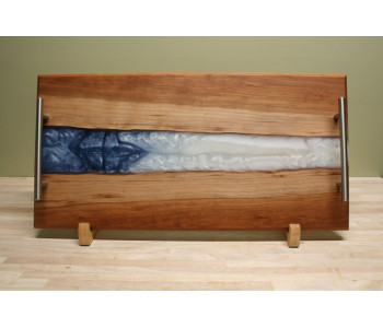 Cherry White and Blue Slate Large Charcuterie Board