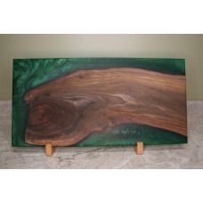 Walnut Emerald Green Large River Charcuterie Board