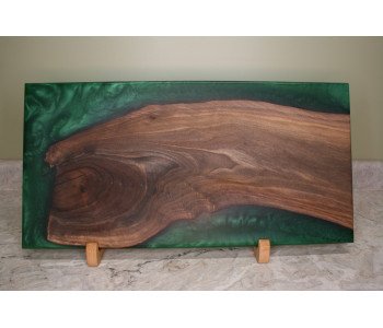 Walnut Emerald Green Large River Charcuterie Board