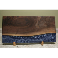 Walnut Blue Slate Large River Charcuterie Board