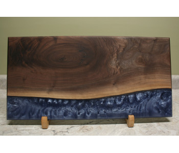 Walnut Blue Slate Large River Charcuterie Board
