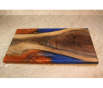 Walnut Liberty Copper and Deep Blue Sea Small Charcuterie Board